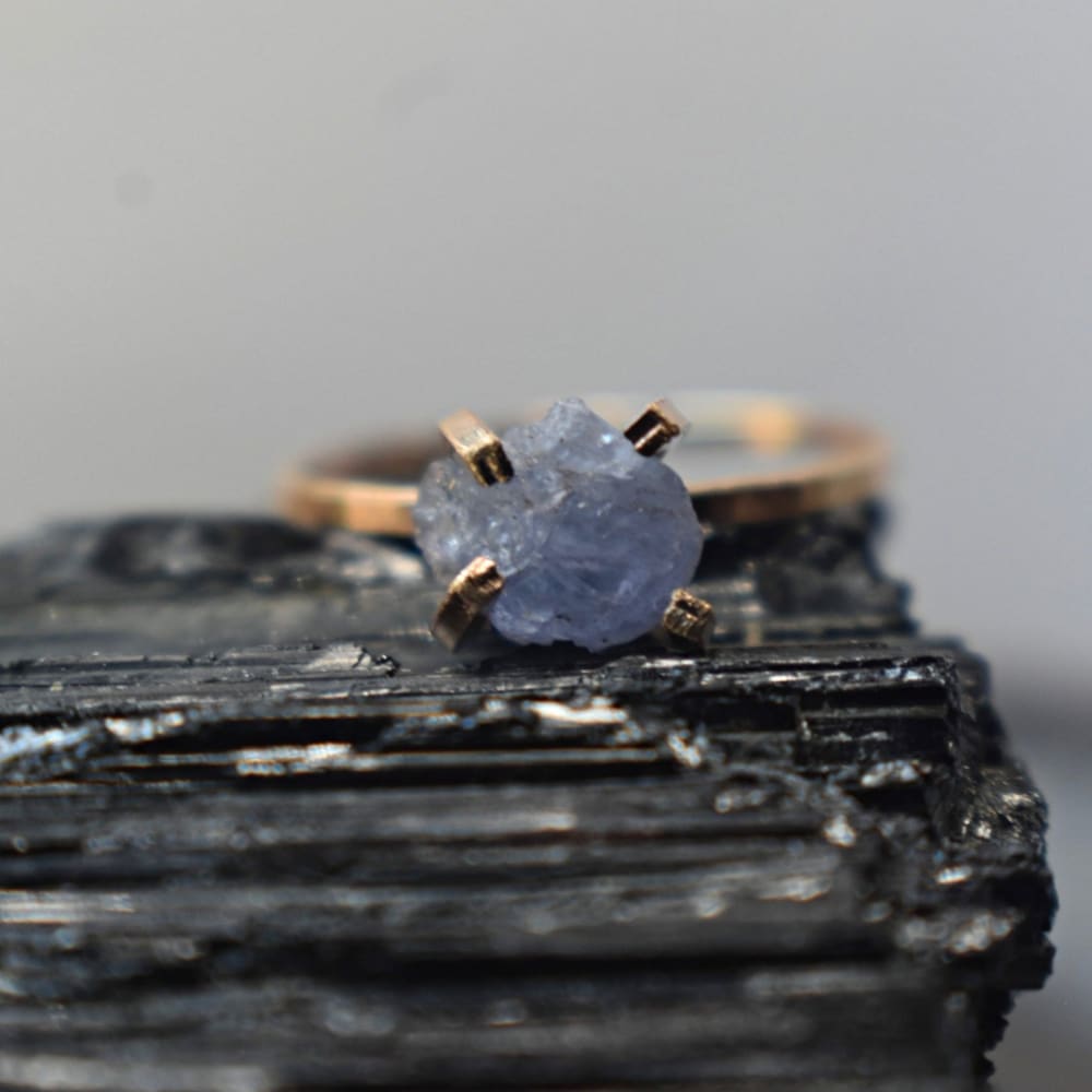 Raw Tanzanite Ring Rings Handmade Handcrafted