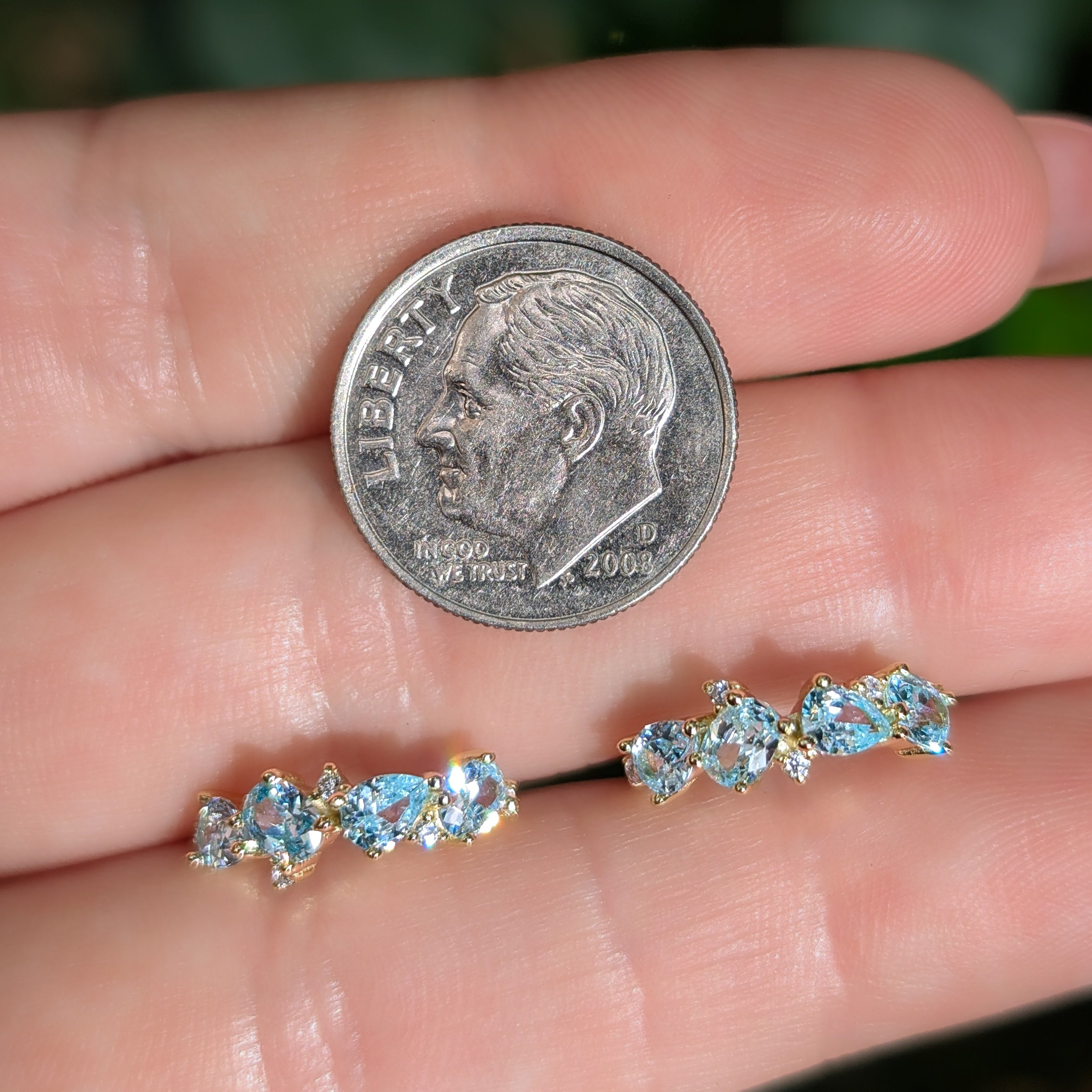 The Legacy Earrings - Aquamarine Hoops