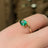 Sideways Emerald Teardrop Ring