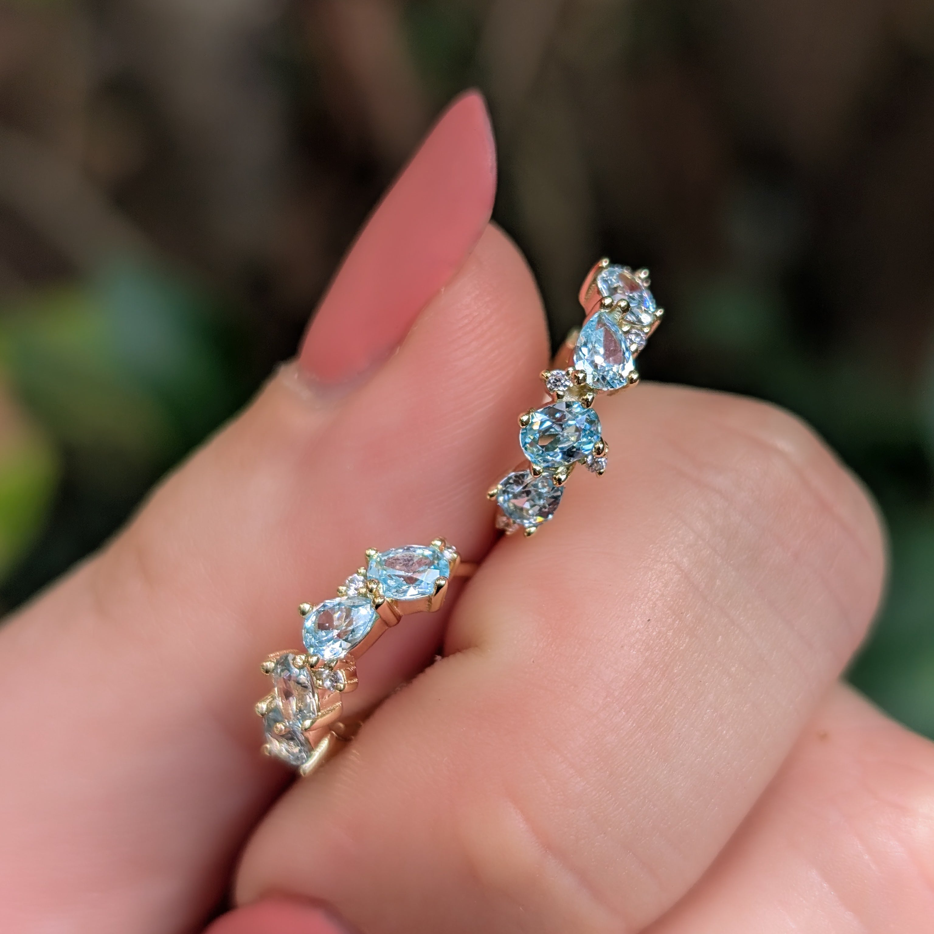 The Legacy Earrings - Aquamarine Hoops