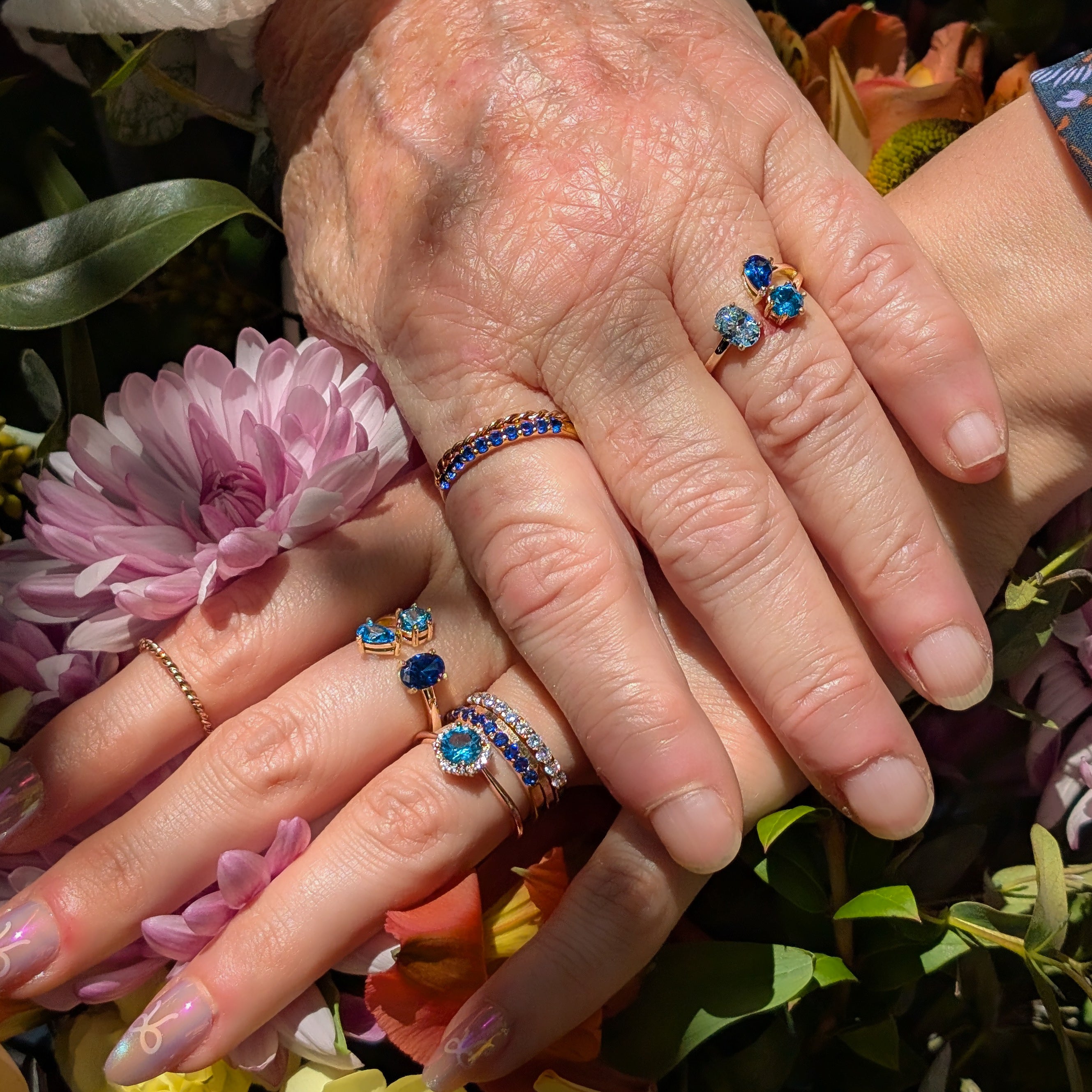 Three Stone Family Ring