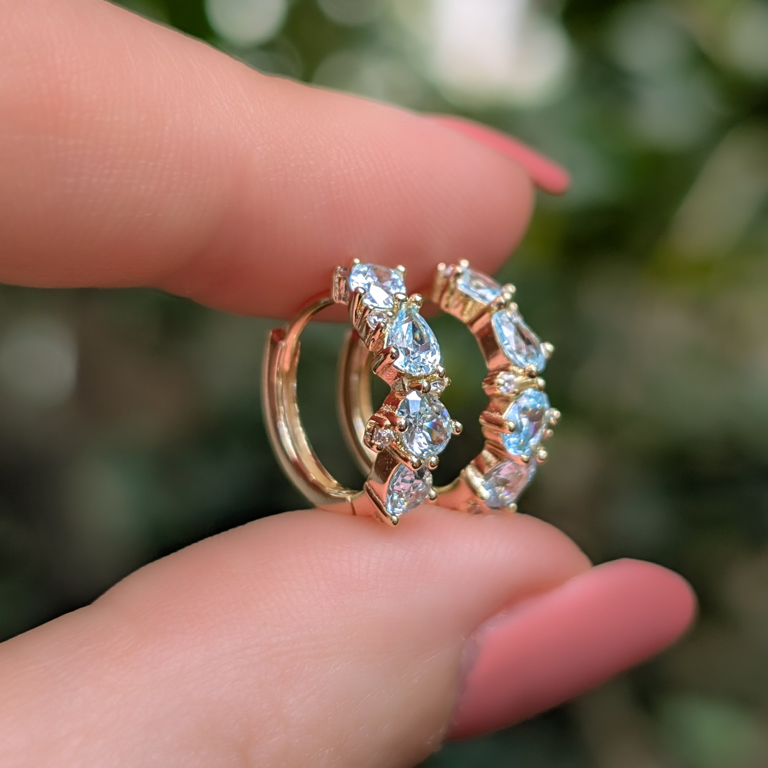 The Legacy Earrings - Aquamarine Hoops