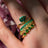 Sideways Emerald Teardrop Ring