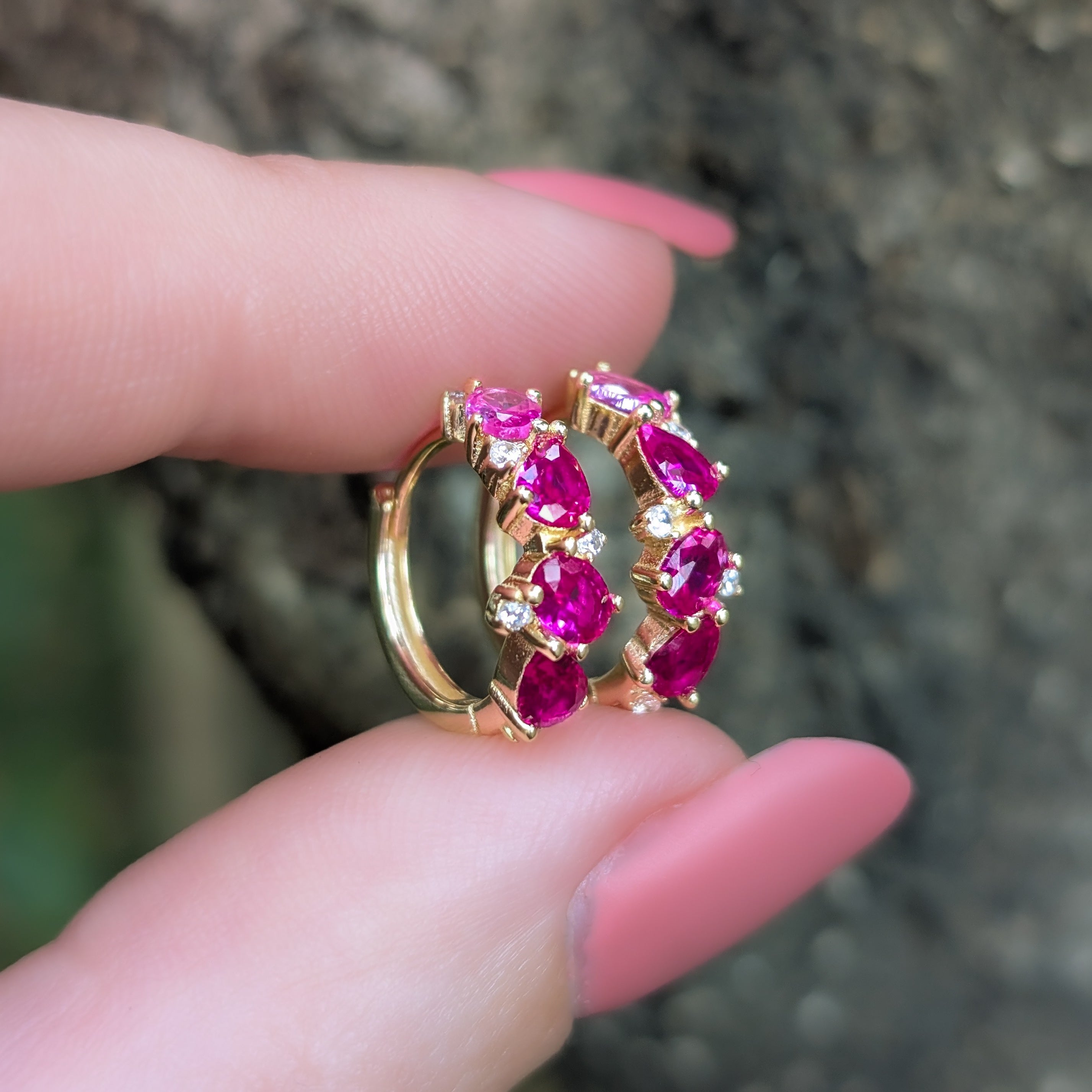 The Legacy Earrings - Ruby Hoops