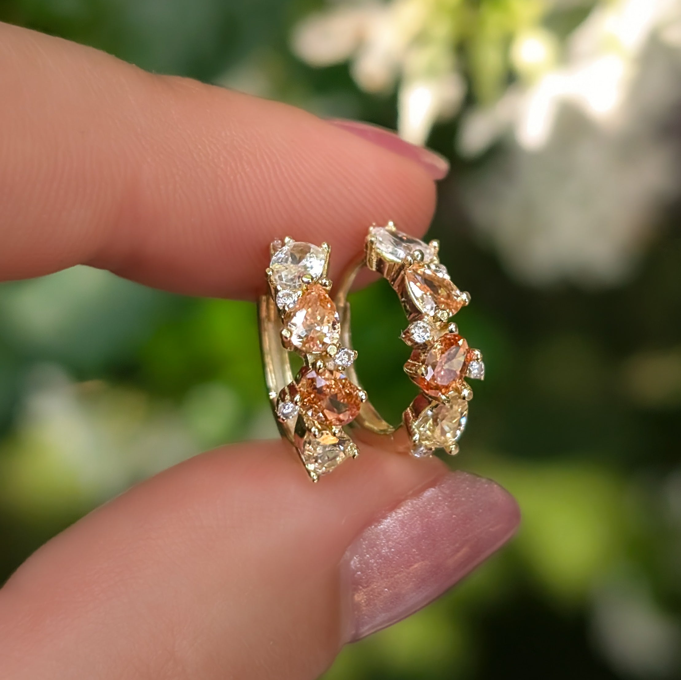 The Legacy Earrings - Citrine Hoops