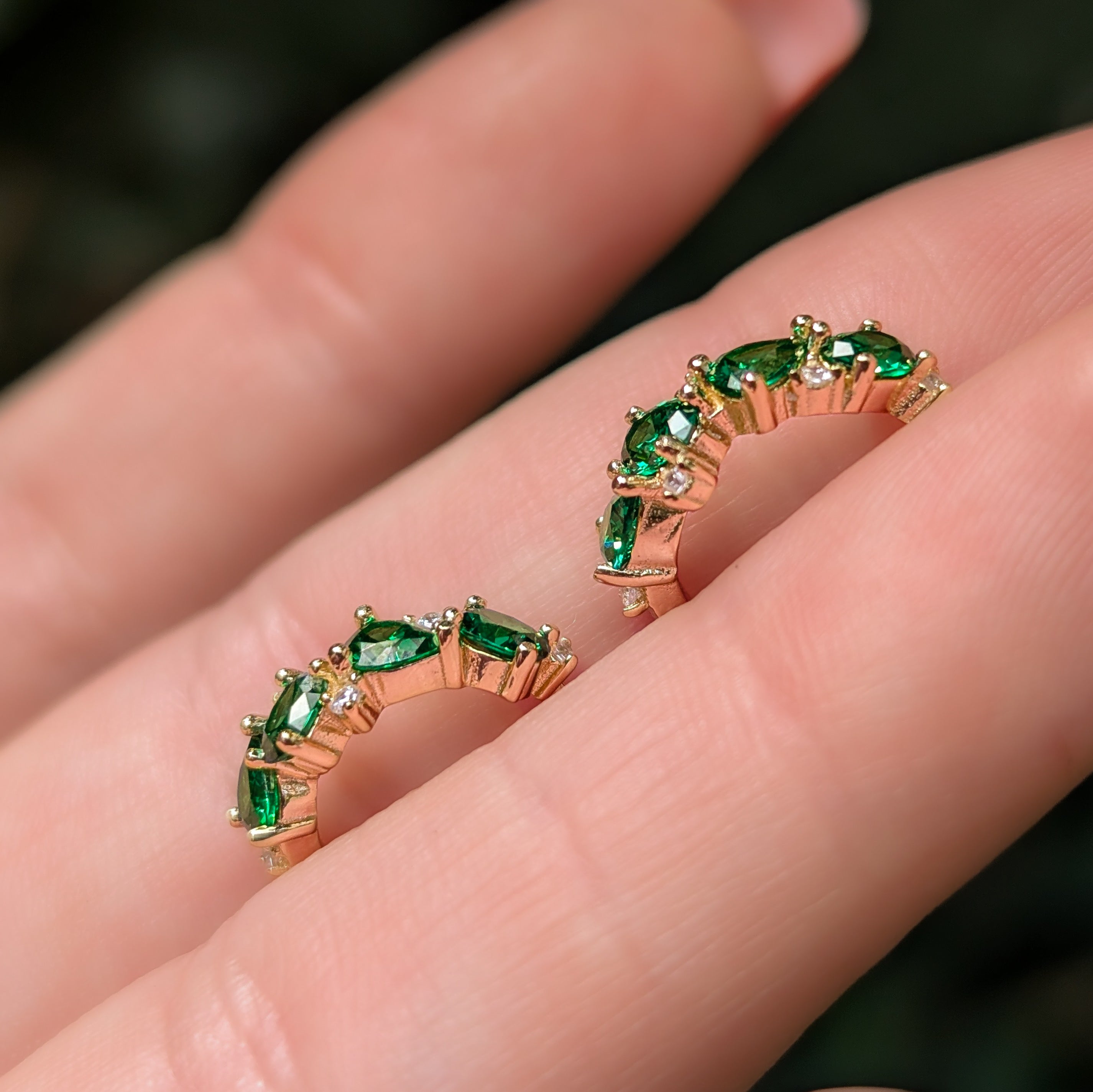 The Legacy Earrings - Emerald Hoops