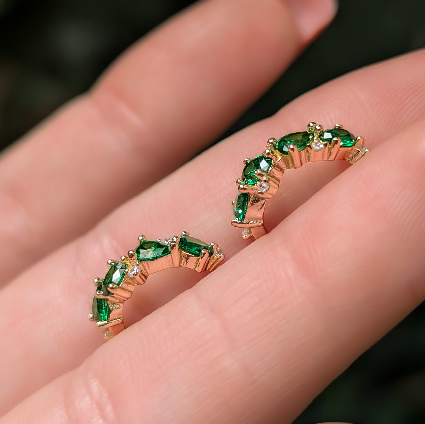The Legacy Earrings - Emerald Hoops
