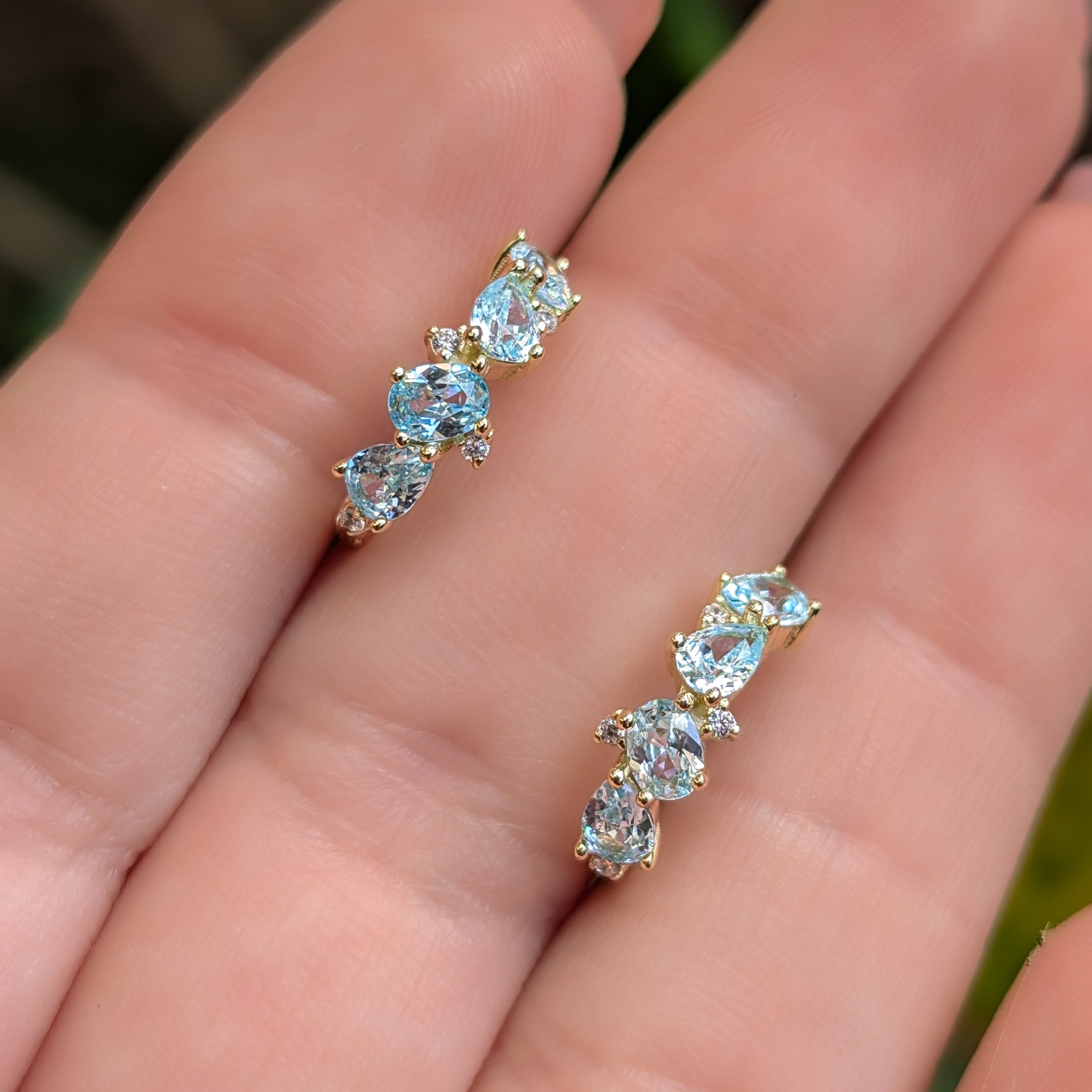 The Legacy Earrings - Aquamarine Hoops