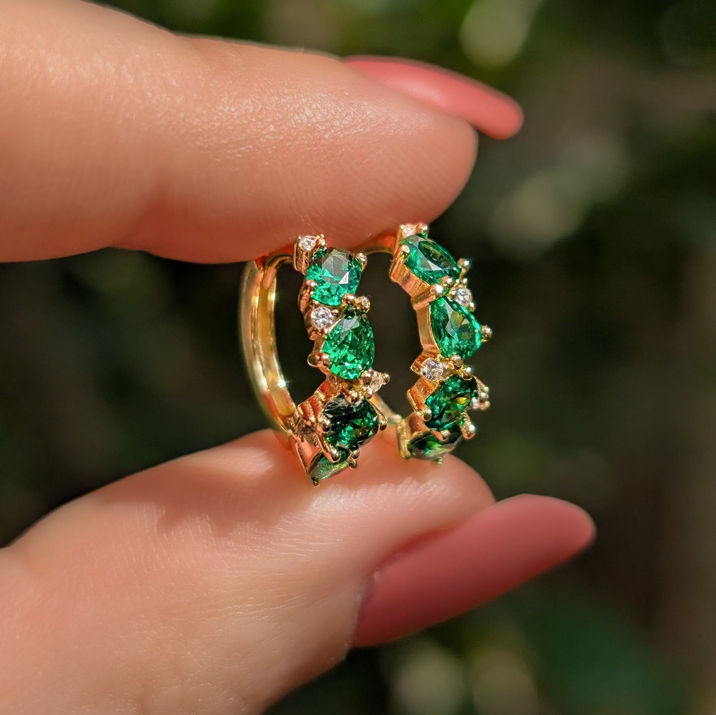 The Legacy Earrings - Emerald Hoops