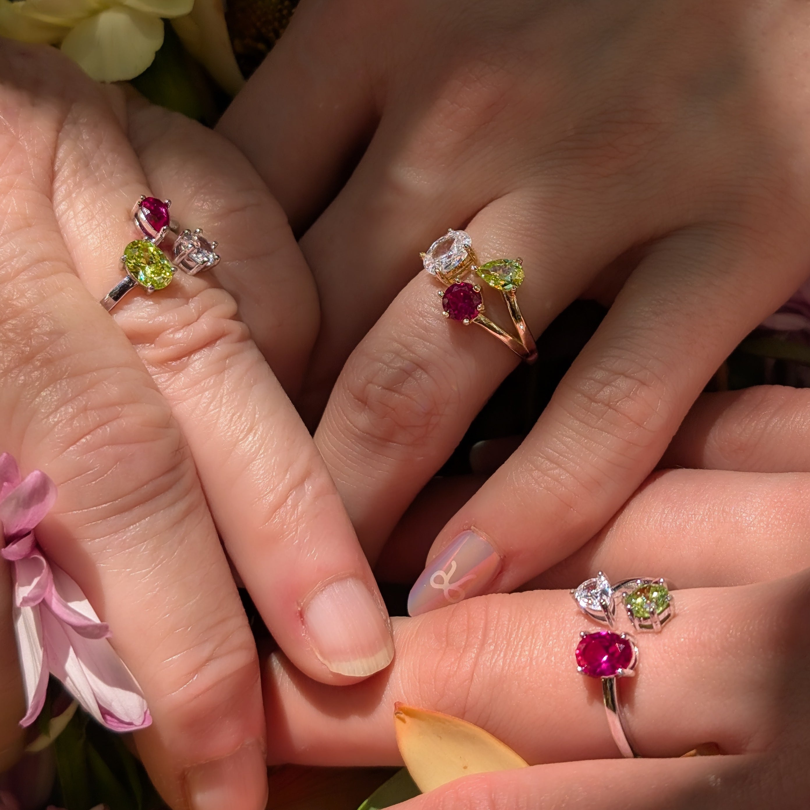 Three Stone Family Ring
