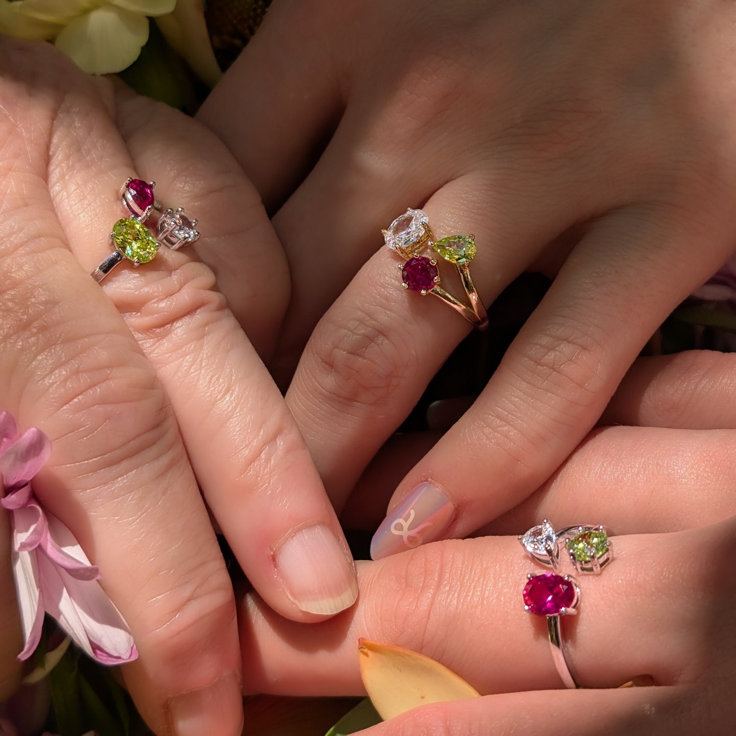Three Stone Family Ring