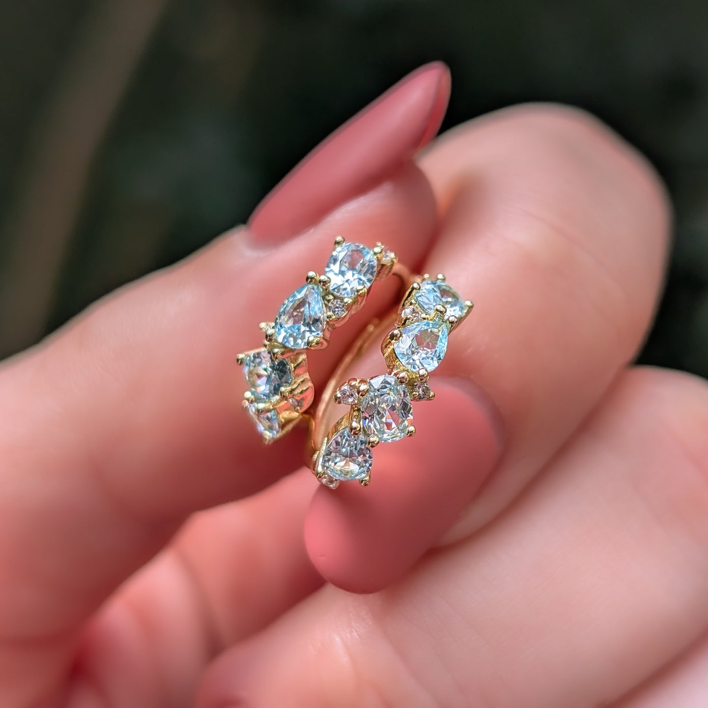 The Legacy Earrings - Aquamarine Hoops