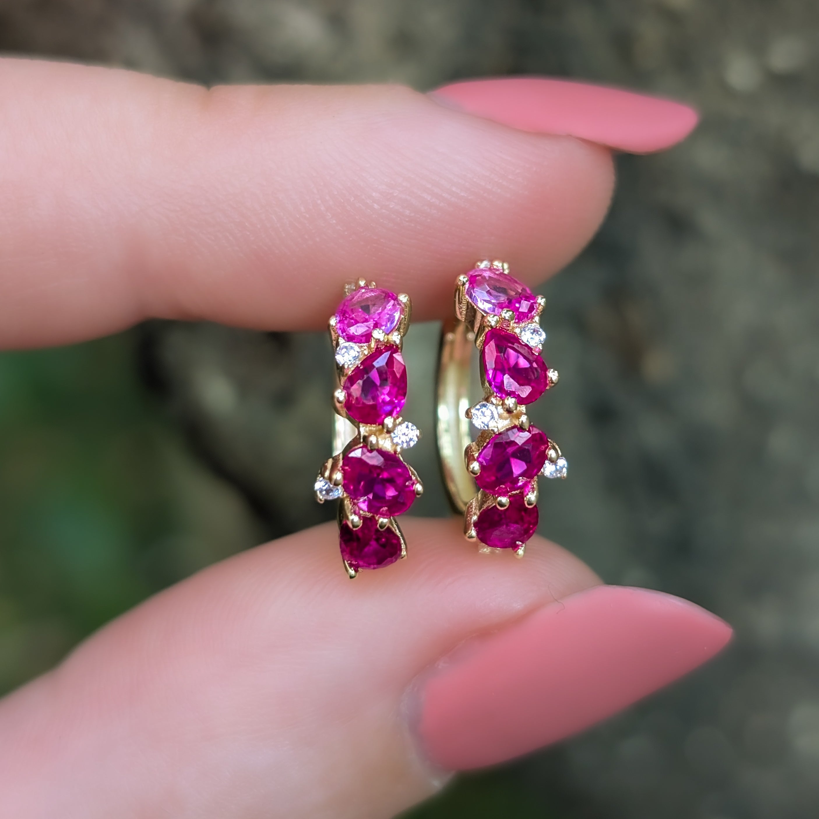 The Legacy Earrings - Ruby Hoops