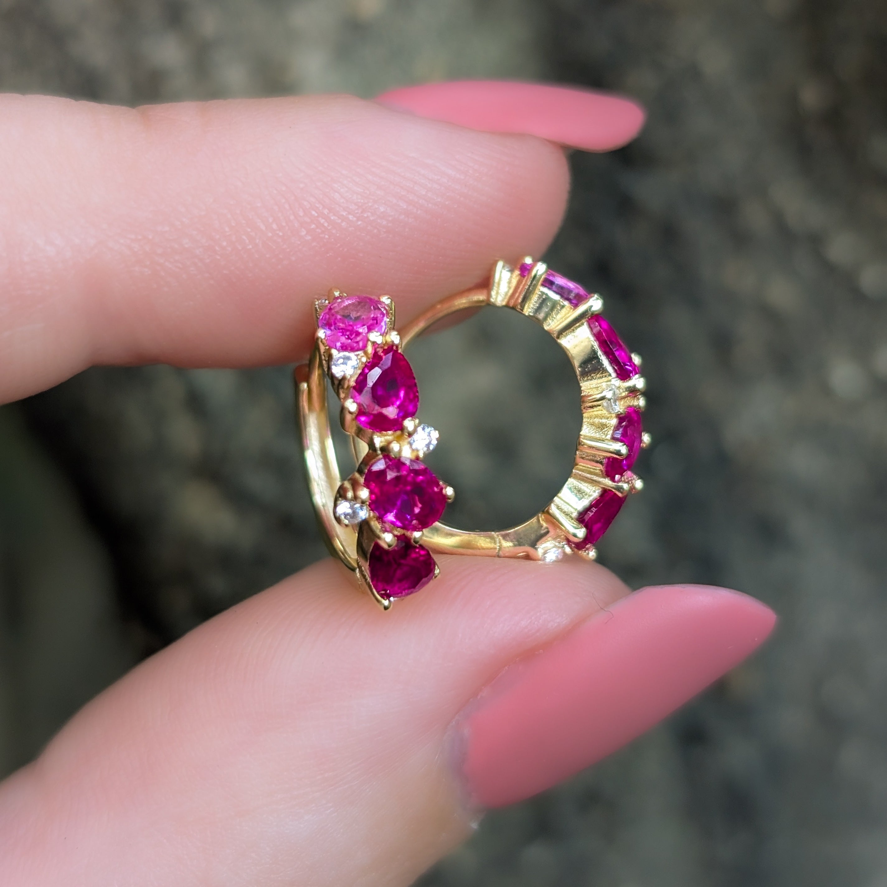 The Legacy Earrings - Ruby Hoops