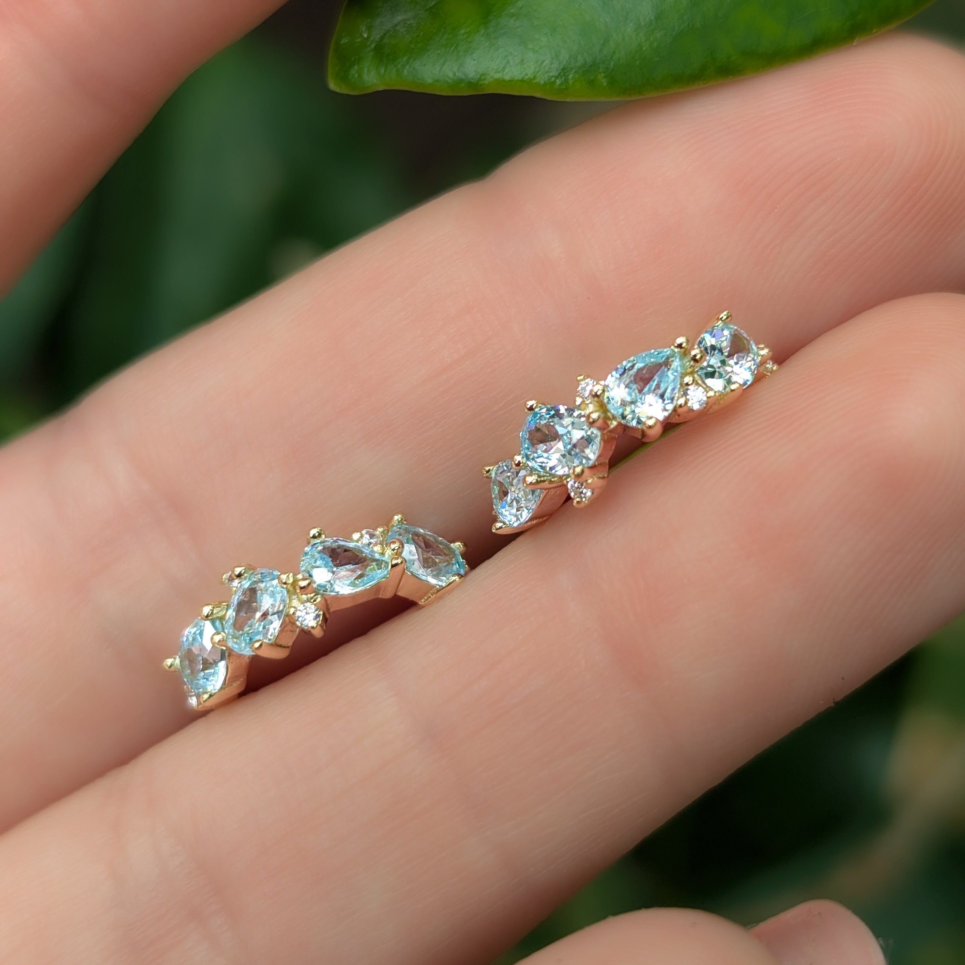 The Legacy Earrings - Aquamarine Hoops