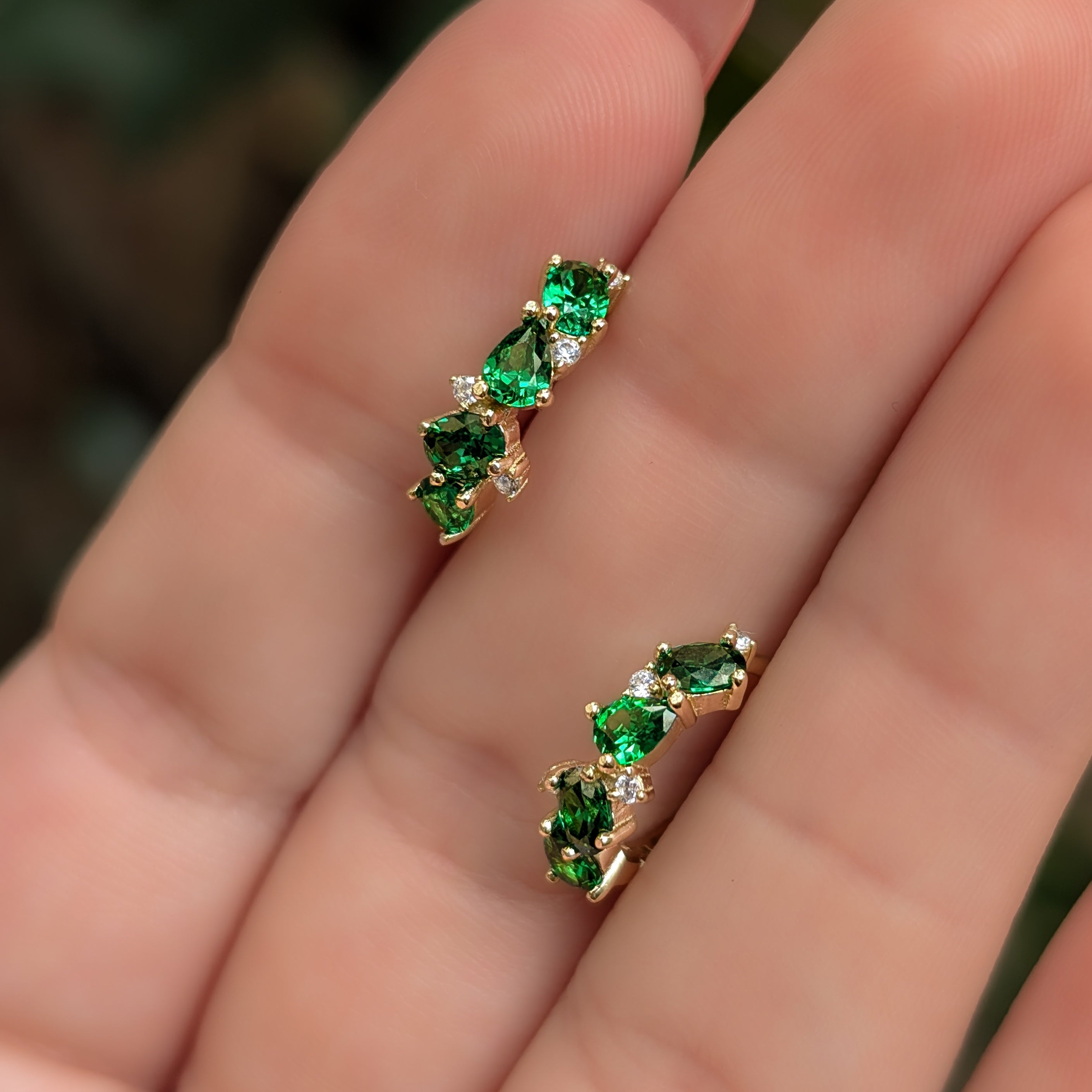 The Legacy Earrings - Emerald Hoops