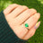 Sideways Emerald Teardrop Ring