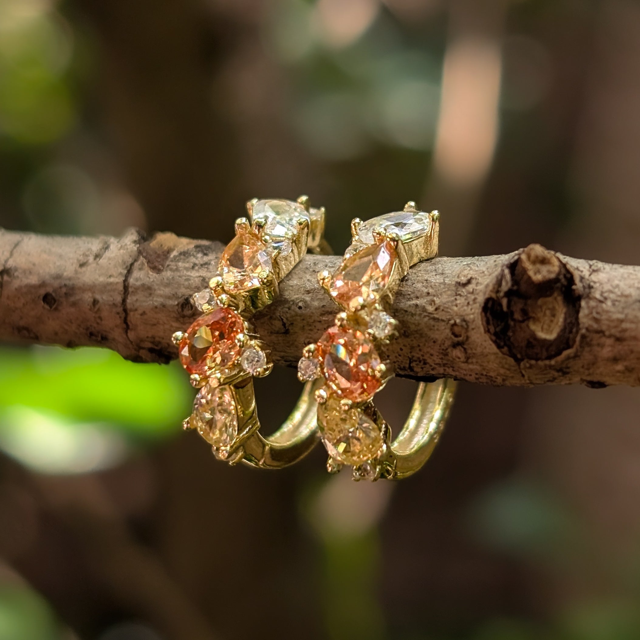 The Legacy Earrings - Citrine Hoops