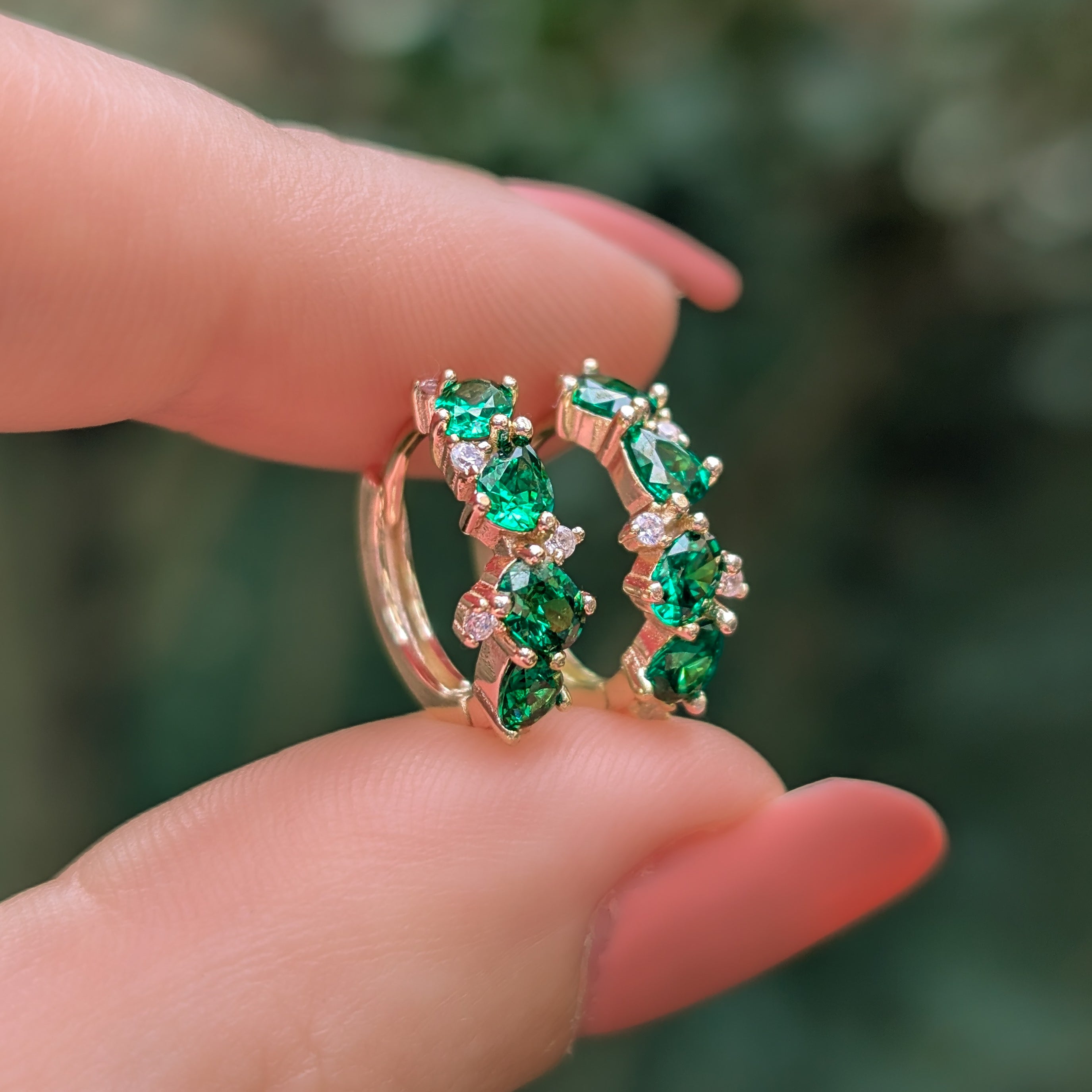 The Legacy Earrings - Emerald Hoops