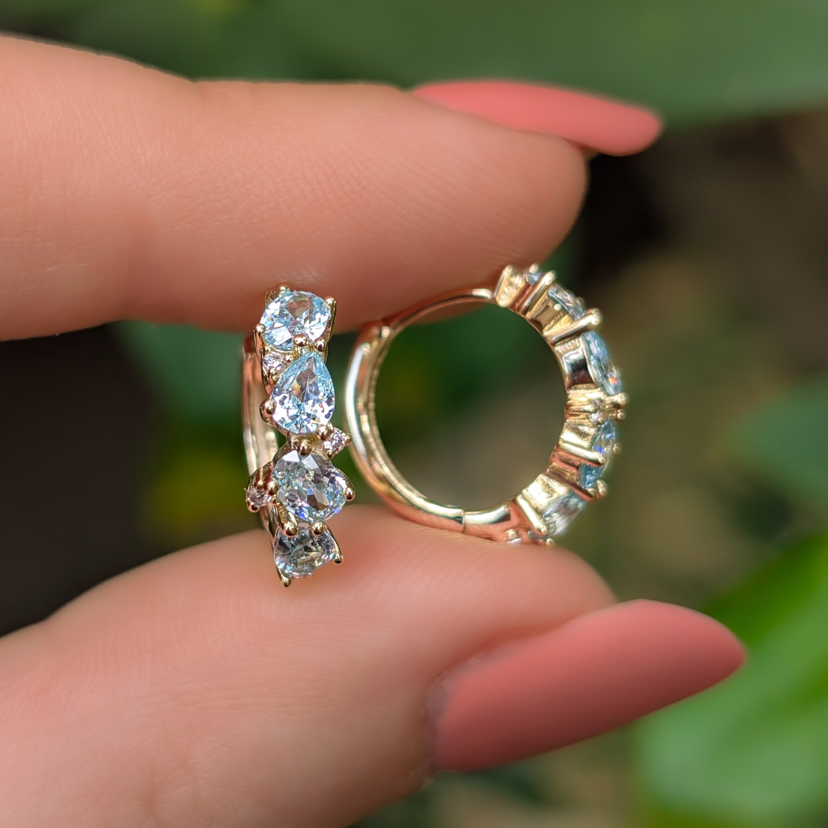 The Legacy Earrings - Aquamarine Hoops