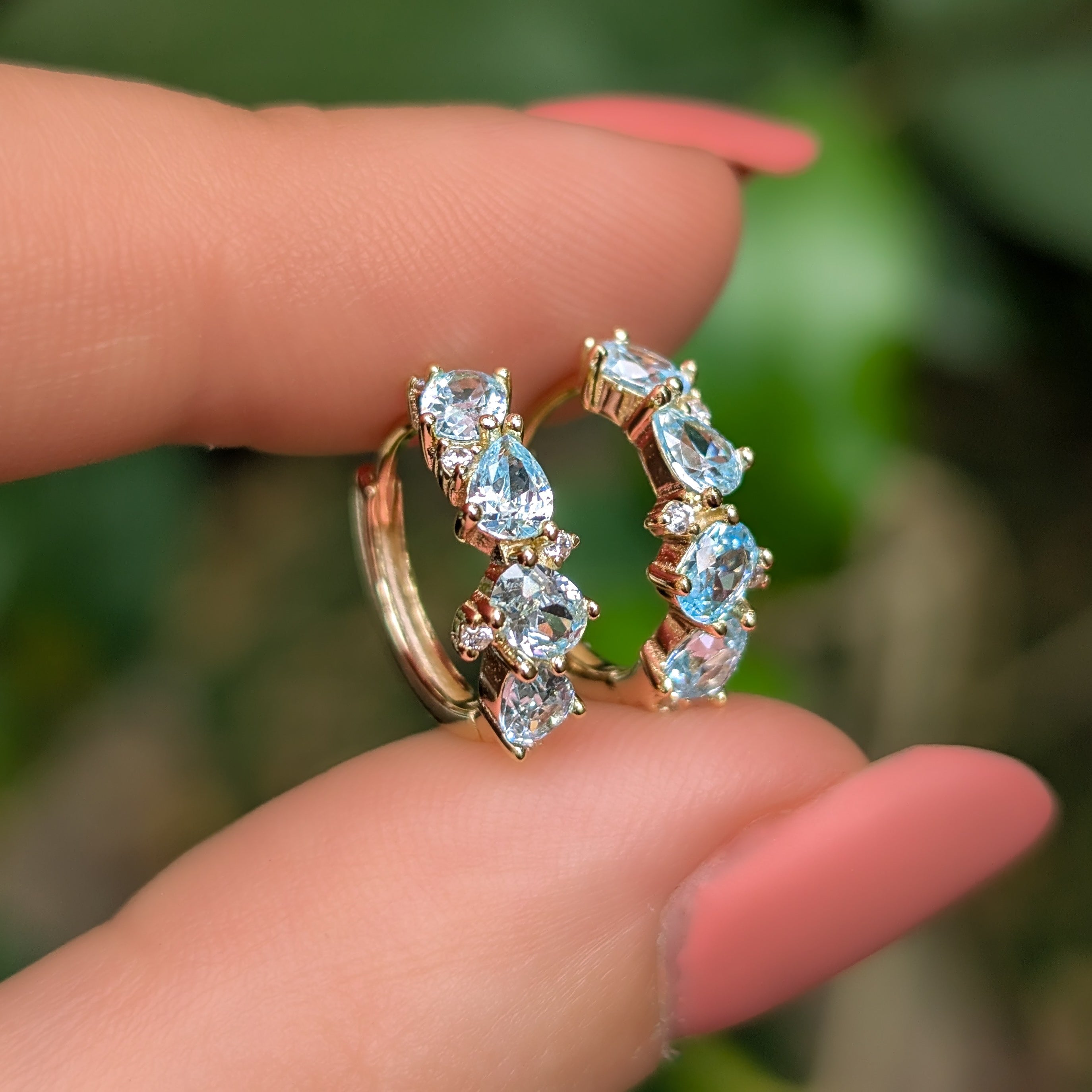 The Legacy Earrings - Aquamarine Hoops