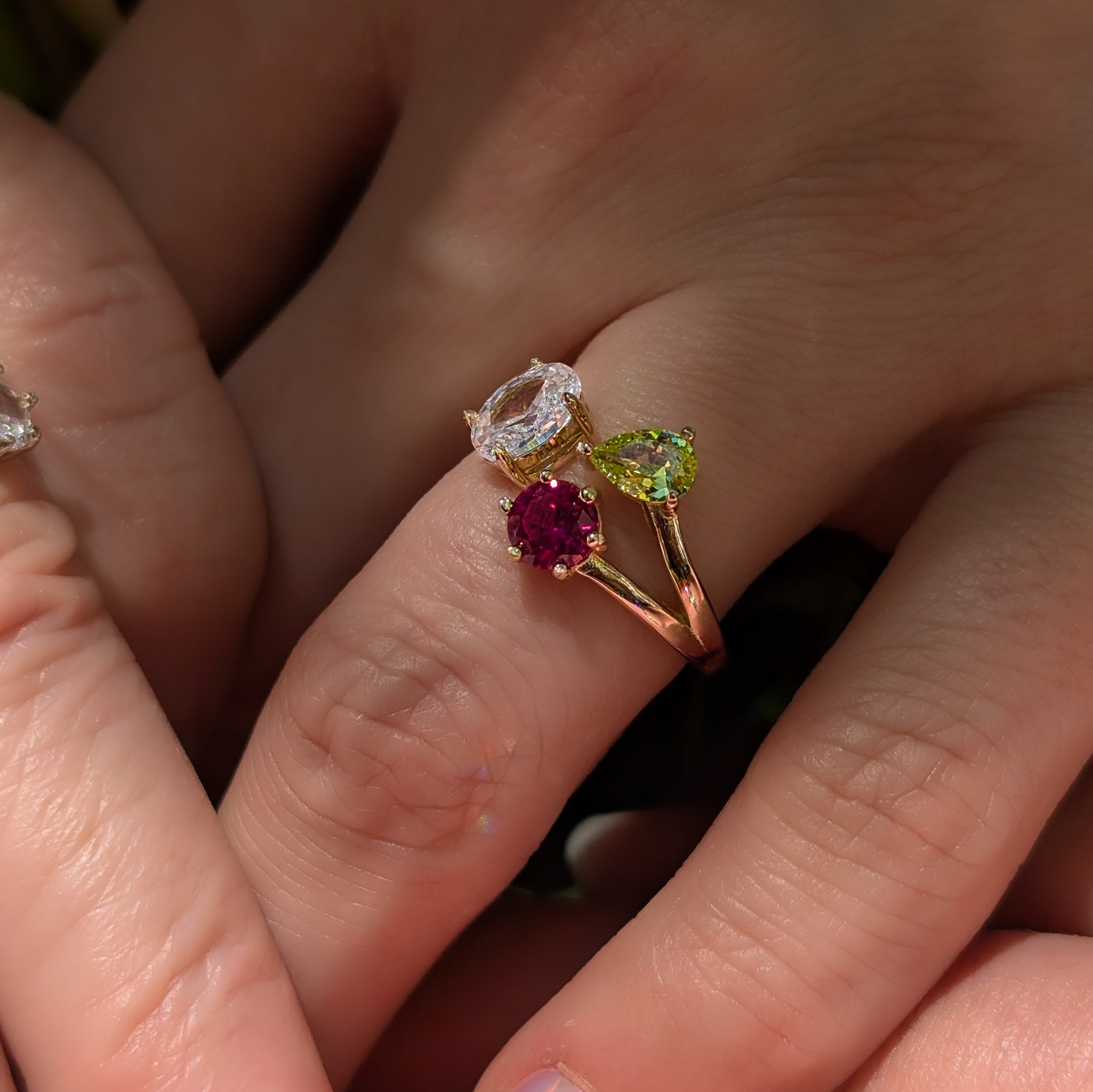 Three Stone Family Ring