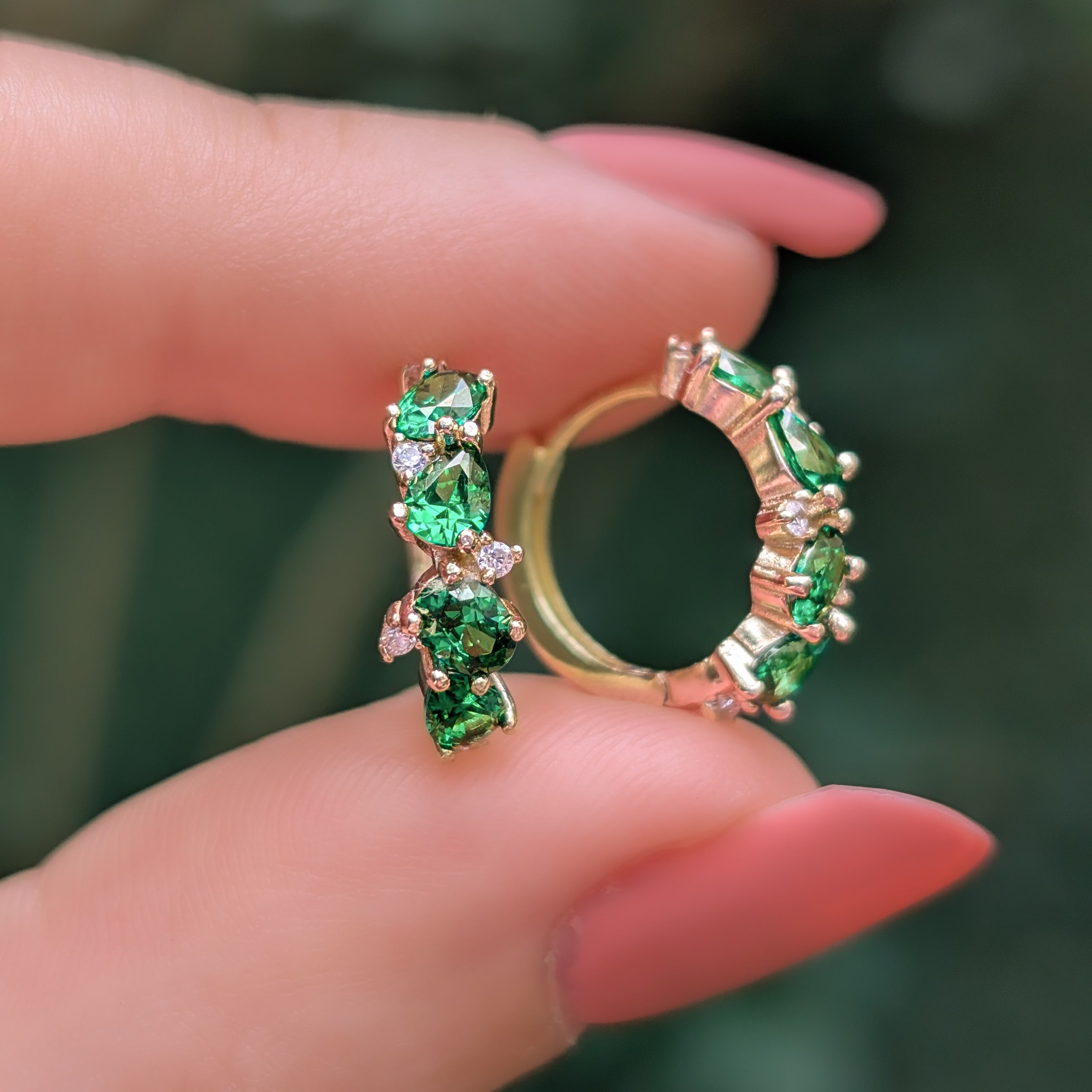 The Legacy Earrings - Emerald Hoops