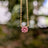 Round Brilliant Pink Tourmaline Necklace Necklaces Handmade Handcrafted