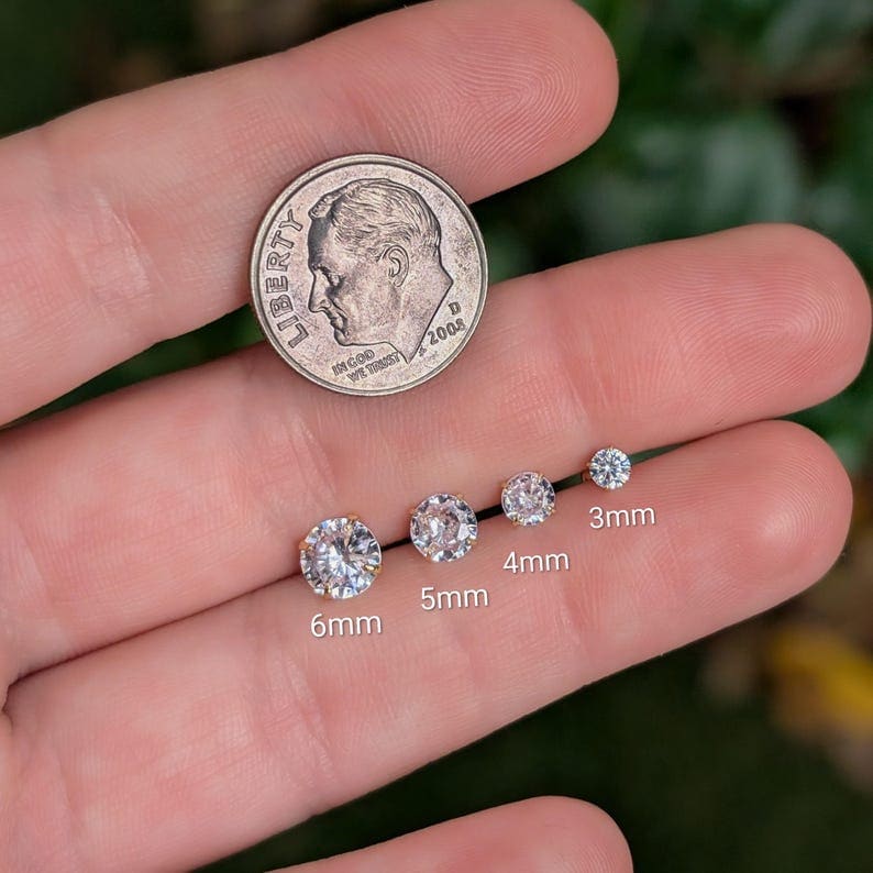 Round Moissanite Earrings Earrings Handmade Handcrafted