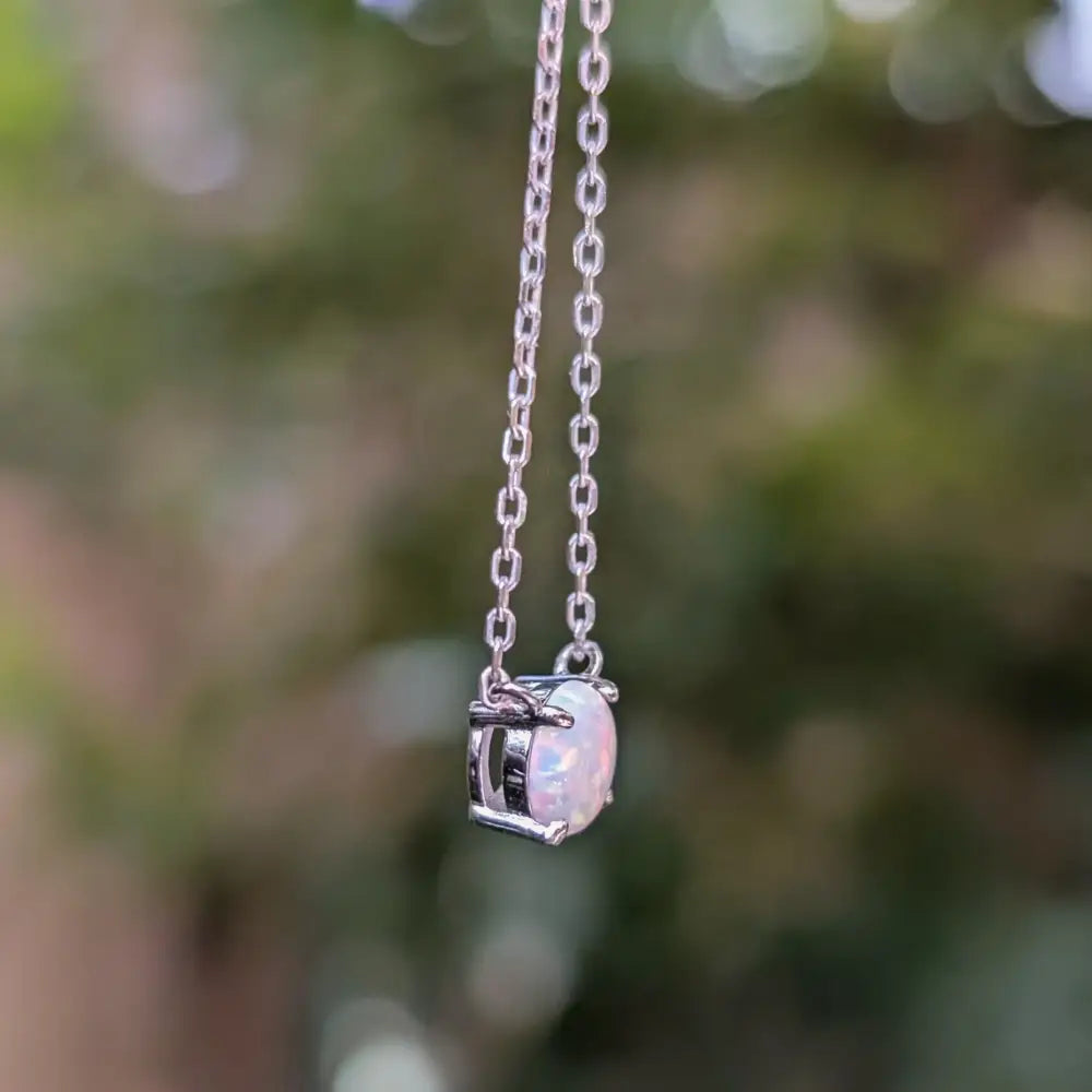 Round Opal Necklace Necklaces Handmade Handcrafted