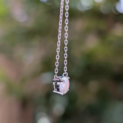 Round Opal Necklace Necklaces Handmade Handcrafted