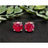 Round Ruby Stud Earrings Earrings Handmade Handcrafted