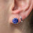 Round Sapphire Stud Earrings Earrings Handmade Handcrafted