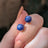Round Star Sapphire Stud Earrings Earrings Handmade Handcrafted