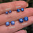 Round Star Sapphire Stud Earrings Earrings Handmade Handcrafted