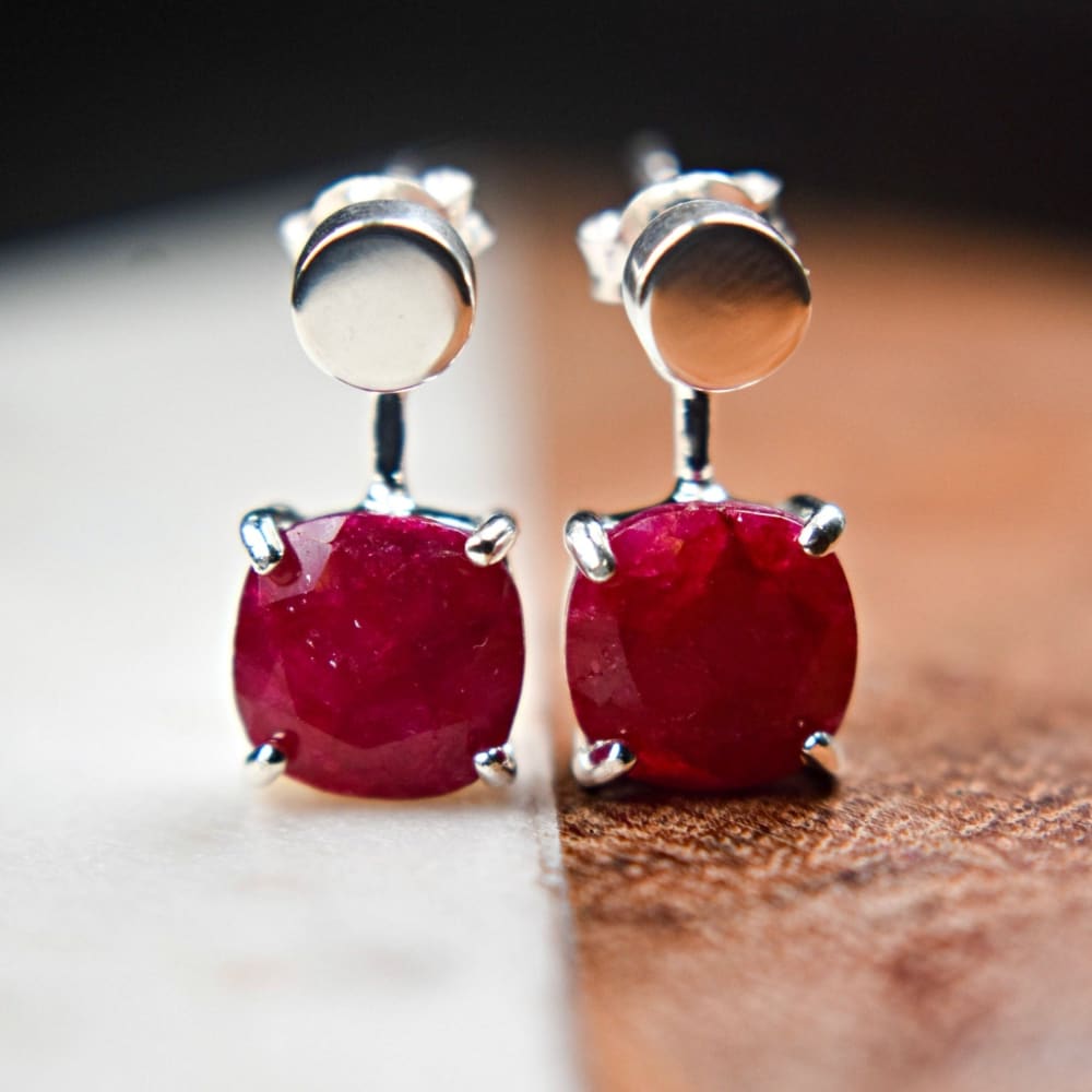 Ruby Jacket Dangle Earrings Earrings Handmade Handcrafted