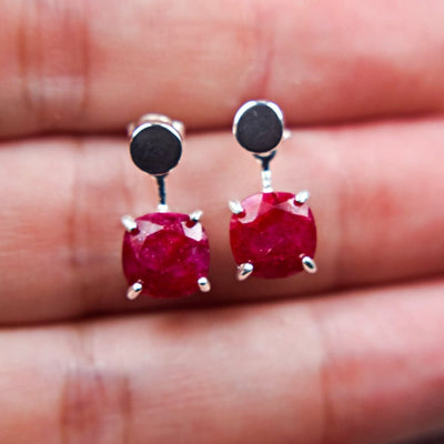 Ruby Jacket Dangle Earrings Earrings Handmade Handcrafted