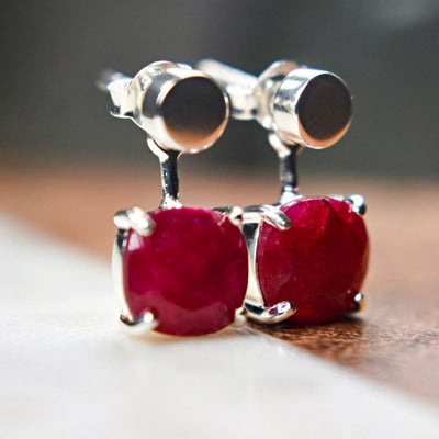 Ruby Jacket Dangle Earrings Earrings Handmade Handcrafted