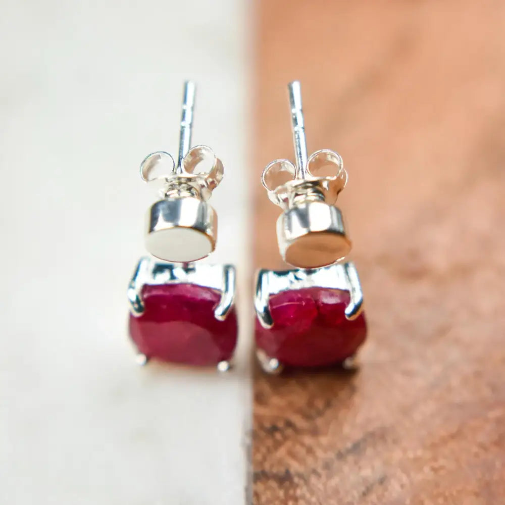 Ruby Jacket Dangle Earrings Earrings Handmade Handcrafted