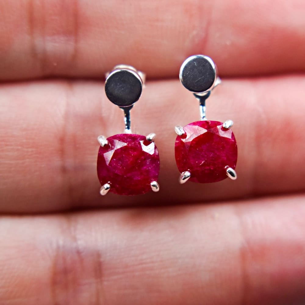 Ruby Jacket Dangle Earrings Earrings Handmade Handcrafted