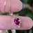 Celestial Drop - Ruby Upside-Down Teardrop Necklace Necklaces Handmade Handcrafted