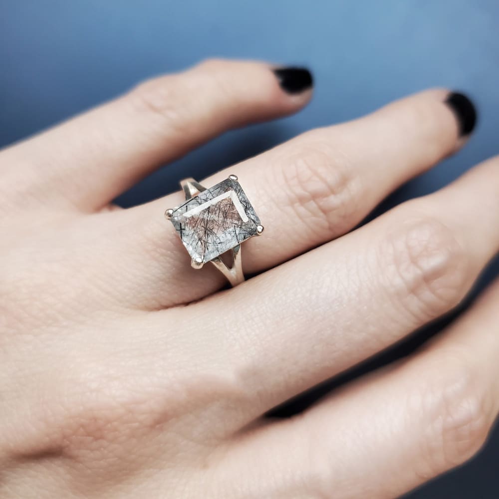 Rutilated Quartz Ring Rings Handmade Handcrafted