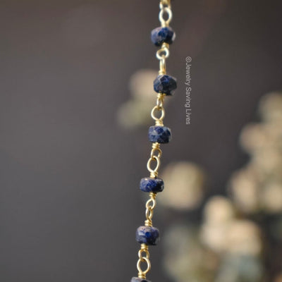 Sapphire Beaded Bracelet Bracelet Handmade Handcrafted