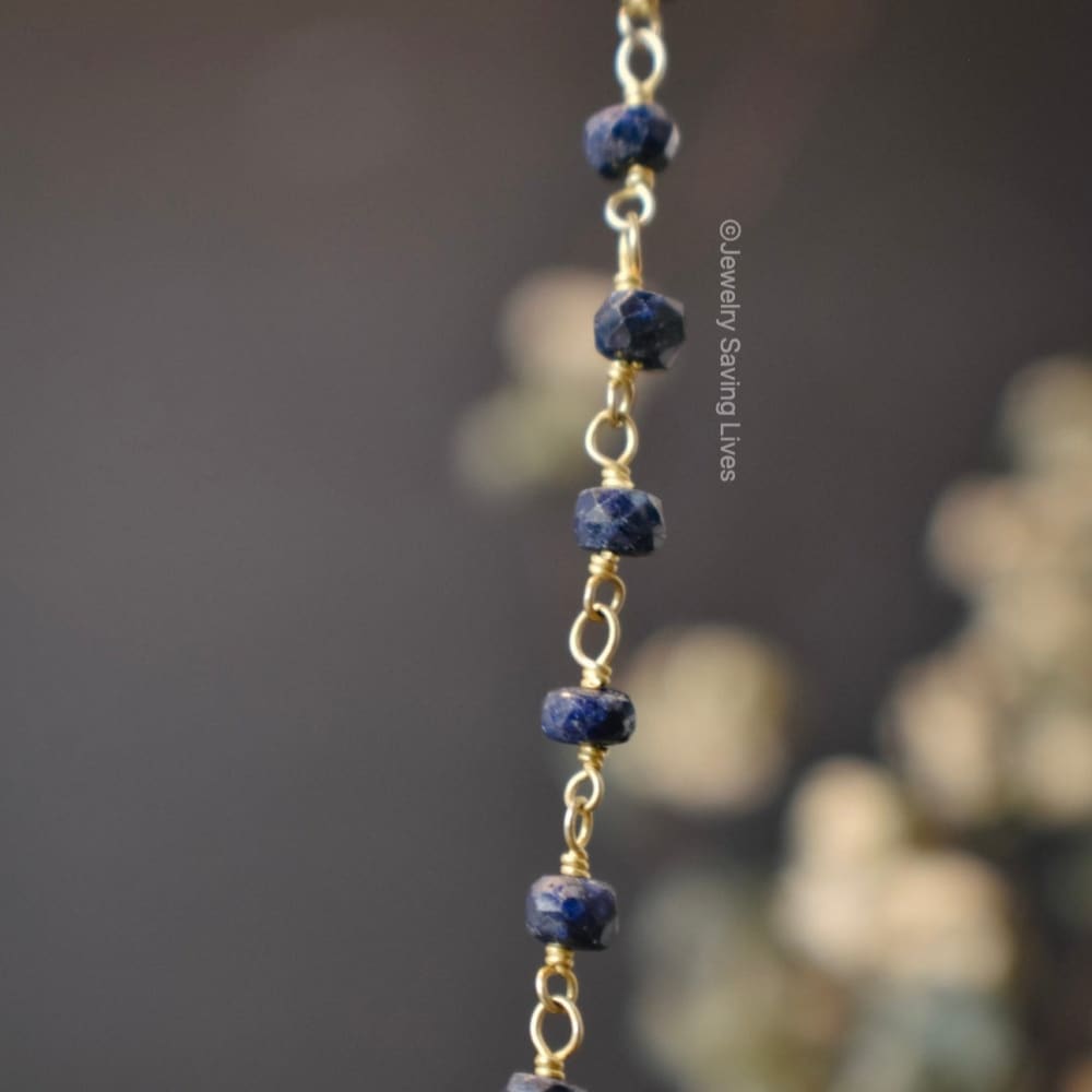 Sapphire Beaded Necklace Necklaces Handmade Handcrafted