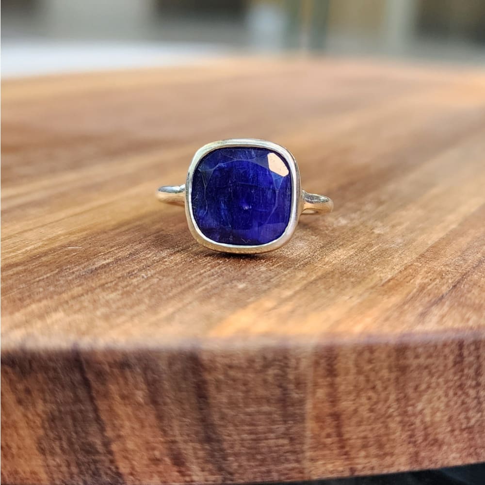 Sapphire Bezel Ring Rings Handmade Handcrafted