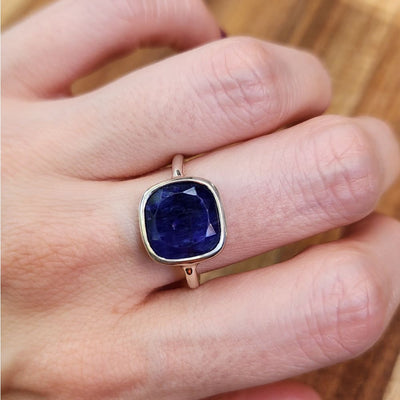 Sapphire Bezel Ring Rings Handmade Handcrafted