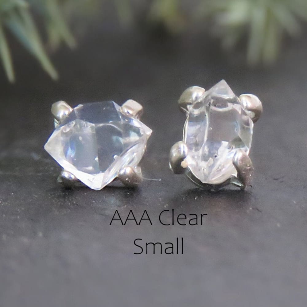 Small Herkimer Diamond Earrings Earrings Handmade Handcrafted