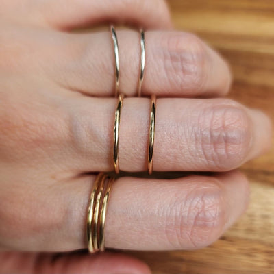 Smooth Stacking Ring Rings Handmade Handcrafted