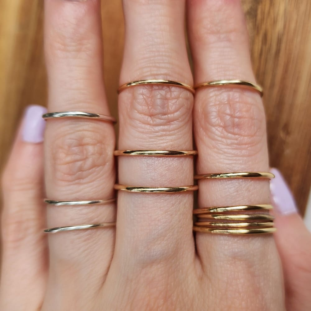 Smooth Stacking Ring Rings Handmade Handcrafted