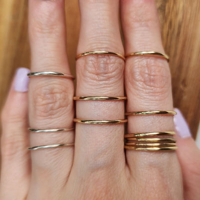 Smooth Stacking Ring Rings Handmade Handcrafted